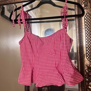 Zara Gingham Top